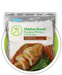 reclosable chicken breast package